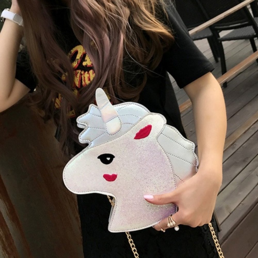 Unicorn Holo Holographic Silver Hologram Crossbody - Picture 7 of 8